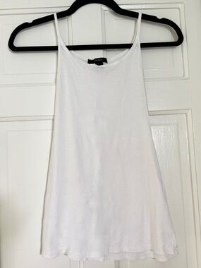 Forever 21 White Muscle Tee Tank Top